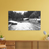 Sol Duc Hot Springs-, WA-zwemblagefoto Canvas Afdruk (Insitu (Woonkamer))