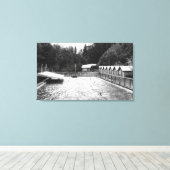 Sol Duc Hot Springs-, WA-zwemblagefoto Canvas Afdruk (Insitu (Houten vloer))