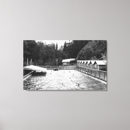 Sol Duc Hot Springs-, WA-zwemblagefoto Canvas Afdruk (Voorkant)