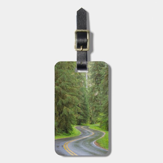 Sol Duc Rivierweg door bos Bagagelabel (Voorkant verticaal)