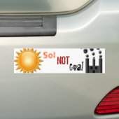 Sol geen steenkoolBumpersticker Bumpersticker (Op auto)