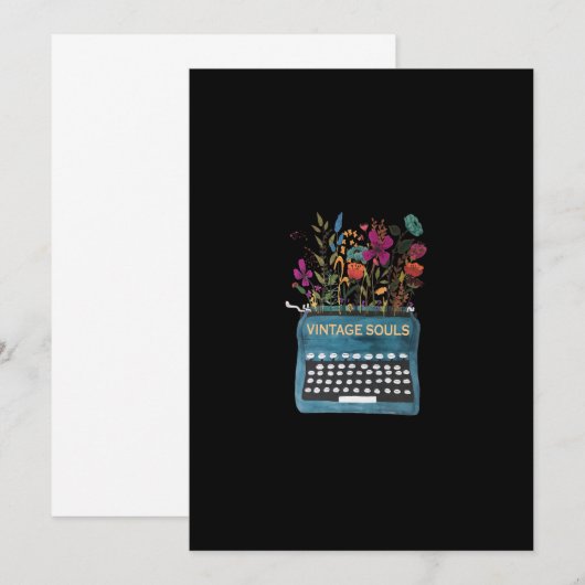  sol-schrijfmachine Sublimation Bedankkaart (Voorkant / Achterkant)