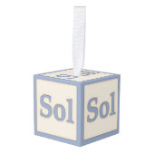 "Sol" Solfeggio Musical Baby Blocks Blue Decoratie (Voorkant hoekig)