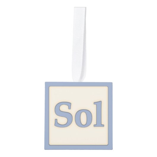 "Sol" Solfeggio Musical Baby Blocks Blue Decoratie (Voorkant)