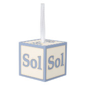 "Sol" Solfeggio Musical Baby Blocks Blue Decoratie (Achter hoekig)
