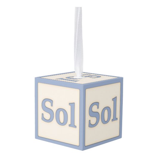 "Sol" Solfeggio Musical Baby Blocks Blue Decoratie (Achter hoekig)
