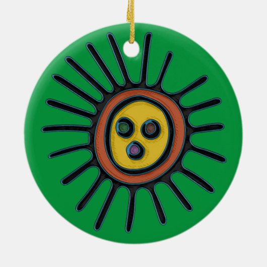 Sol Taino Circle Ornament (Achterkant)