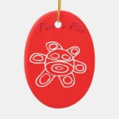 Sol Taino de Jayuya Keramisch Ornament (Voorkant)