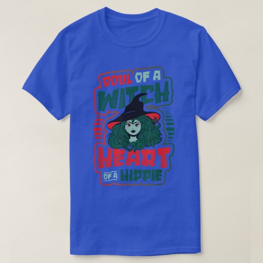 sol van een heks hart van een hippie halloween hek t-shirt (Design voorkant)
