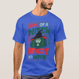 sol van een heks hart van een hippie halloween hek t-shirt