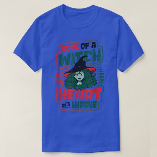 sol van een heks hart van een hippie halloween hek t-shirt (Design voorkant)