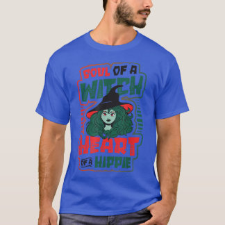 sol van een heks hart van een hippie halloween hek t-shirt