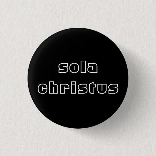 Sola Christus Ronde Button 3,2 Cm (Voorkant)