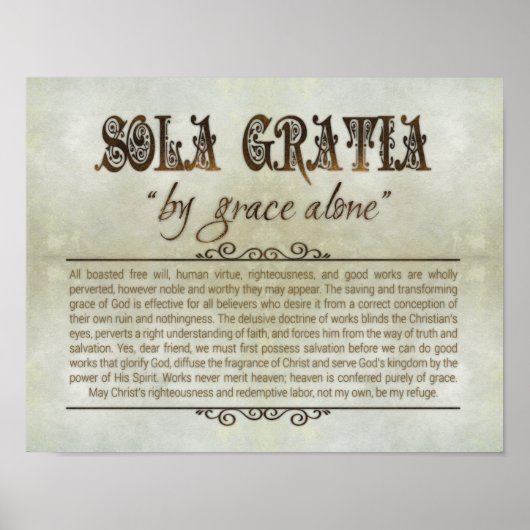"SOLA GRATIA" 14x11-Poster (Archivaal, Matte) Poster (Voorkant)