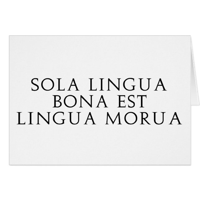 Sola Lingua Bona (Voorkant Horizontaal)