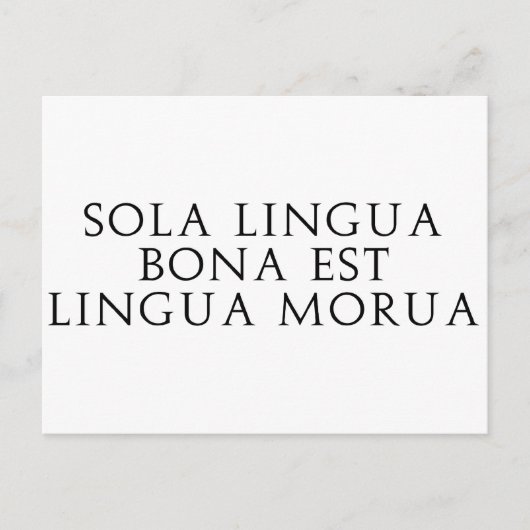 Sola Lingua Bona Briefkaart (Voorkant)