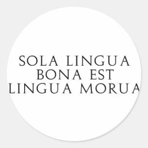 Sola Lingua Bona Ronde Sticker
