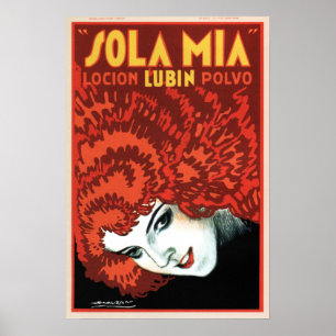 SOLA MIA Hair Shampoo Looptijd en  Art Deco Poster