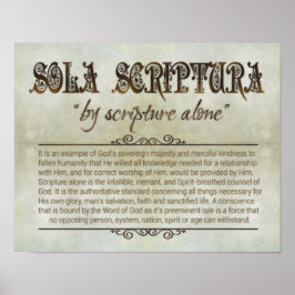 "SOLA SCRIPTURA" 14x11-Poster (Archival, steen) Poster