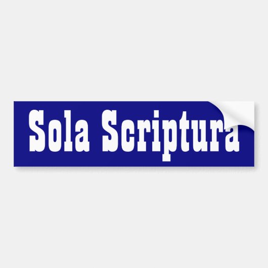 Sola Scriptura Bumpersticker (Voorkant)