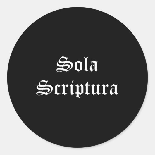 Sola Scriptura Latijnse Schrift Alleen Vijf Sola's Ronde Sticker (Voorkant)