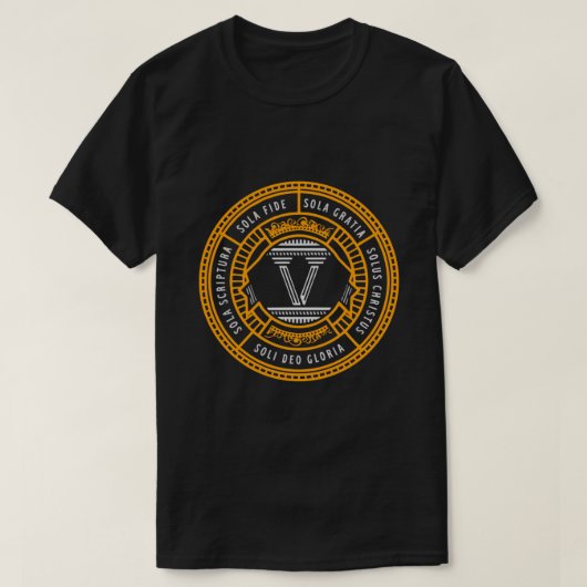 Sola Scriptura Protestantse Christelijke Hervormin T-shirt (Design voorkant)