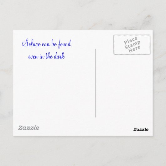 Solace in het donker briefkaart (Achterkant)