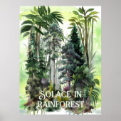 Solace in het regenwoud Spirituele zen Quote voor Poster (Voorkant)