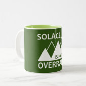 Solace is niet overbelast tweekleurige koffiemok (Voorkant links)