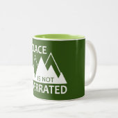 Solace is niet overbelast tweekleurige koffiemok (Voorkant rechts)