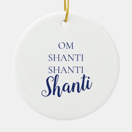 Solace Mind® OM Shanti Ornament (Voorkant)