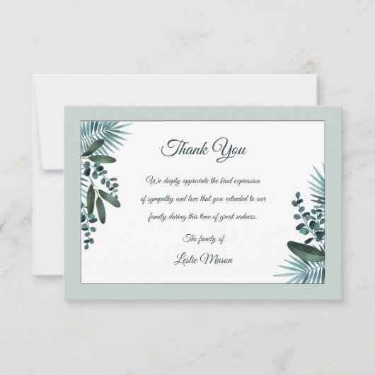 Solace Sympathie Hartelijk dank Bedankkaart (Voorkant)