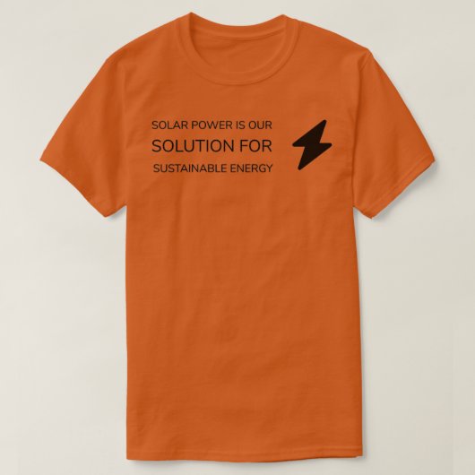 SOLAIRE ENERGIE IS ONZE OPLOSSING VOOR DUURZAME EN T-SHIRT (Design voorkant)
