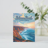 Solana Beach California San Diego Vintage Briefkaart (Staand voorkant)