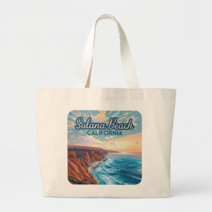 Solana Beach California San Diego Vintage Grote Tote Bag