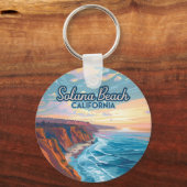 Solana Beach California San Diego Vintage Sleutelhanger (Voorkant)