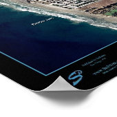 Solana Beach, California satellite poster print (Hoek)