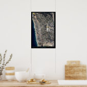 Solana Beach, California satellite poster print (Keuken)