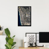 Solana Beach, California satellite poster print (Thuiskantoor)