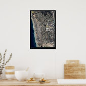 Solana Beach, California satellite poster print (Keuken)