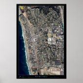 Solana Beach, California satellite poster print (Voorkant)