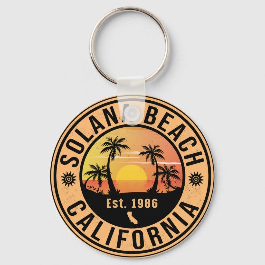 Solana Beach California  Souvenirs 60's Sleutelhanger (Voorkant)