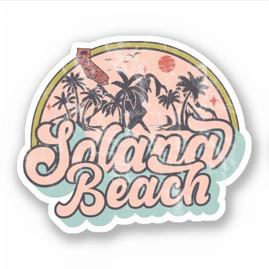 Solana Beach, California Sticker (Voorkant)