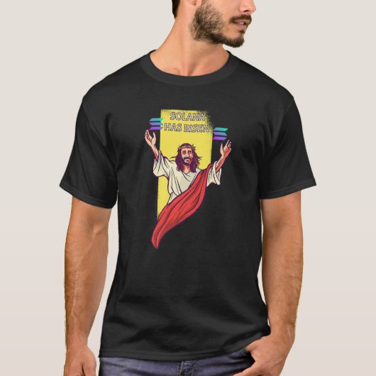 Solana Crypto heeft Cryptocurrency Jesus T-shirt (Voorkant)