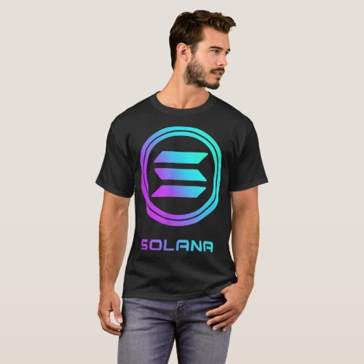 SOLANA Crypto SOL Coin Blockchain Gedecentraliseer T-shirt (Voorkant volledig)