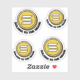 SOLANA NAAR MAAN cadeau crypto kleine sticker