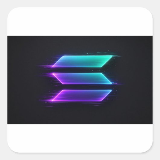 Solana Neon Speed Bars Sticker (Voorkant)