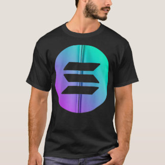 Solana SOL Logo Cryptocurrency Emblem Zip T-shirt