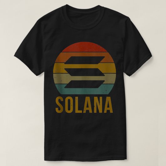 Solana SOL Vintage Crypto Cryptocurrency HODL  T-shirt (Design voorkant)