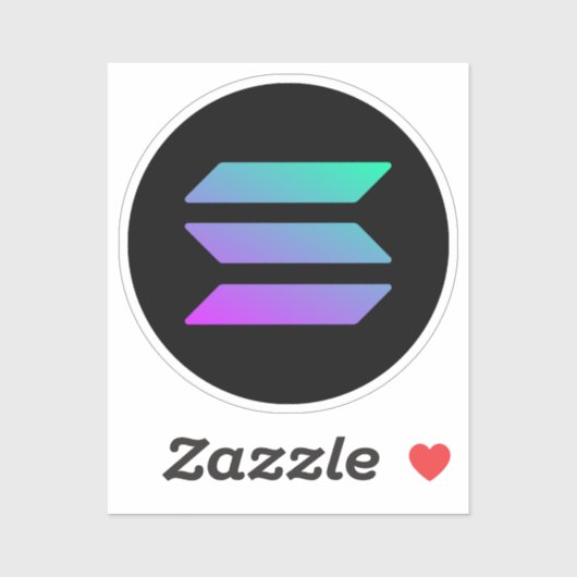 SOLANA TO MOON HANDELAAR moderne sticker voor hem (Vel)